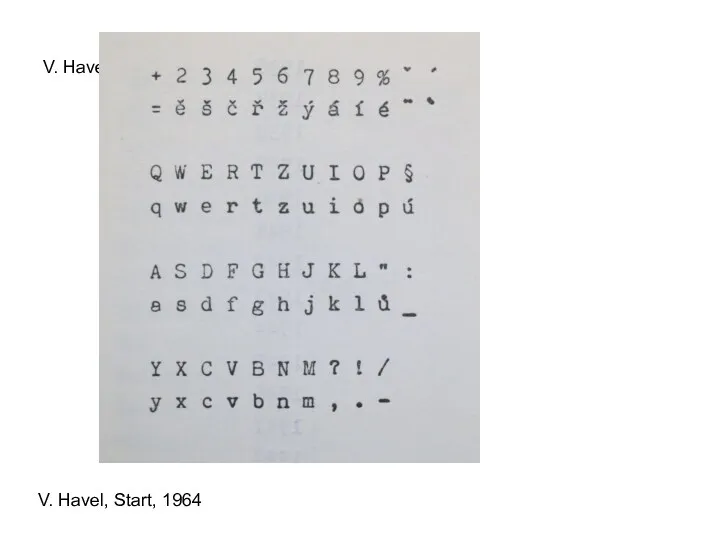 V. Havel, Start, 1964 V. Havel, Start, 1964