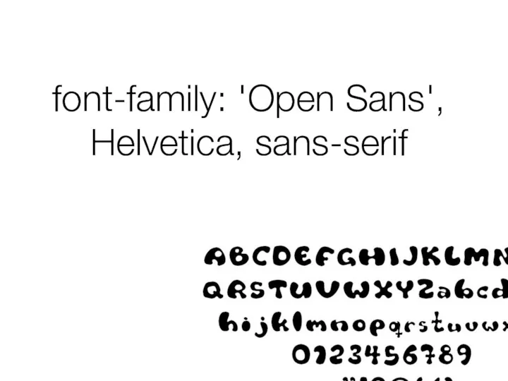 font-family: 'Open Sans', Helvetica, sans-serif