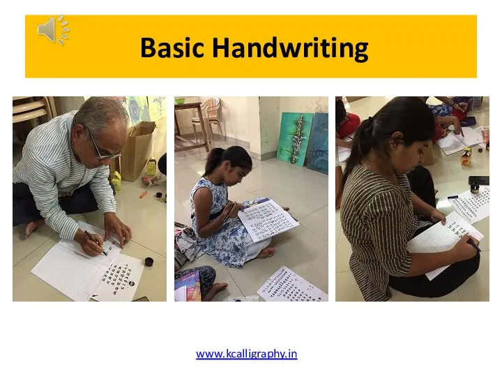 Basic Handwriting www.kcalligraphy.in