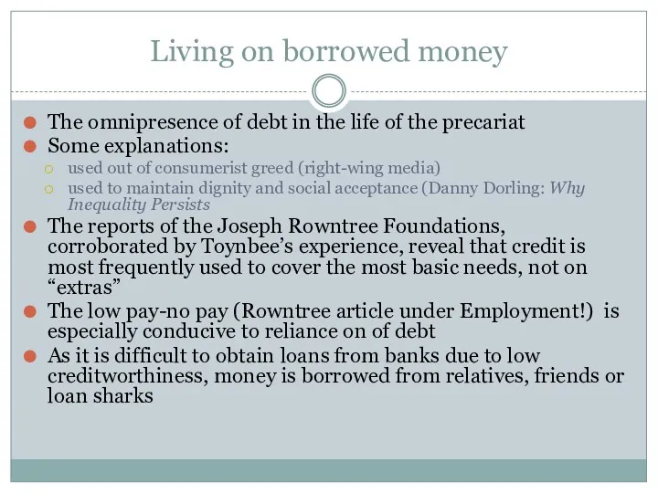 Living on borrowed money The omnipresence of debt in the