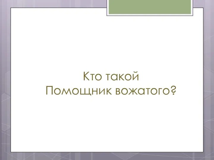 Кто такой Помощник вожатого?