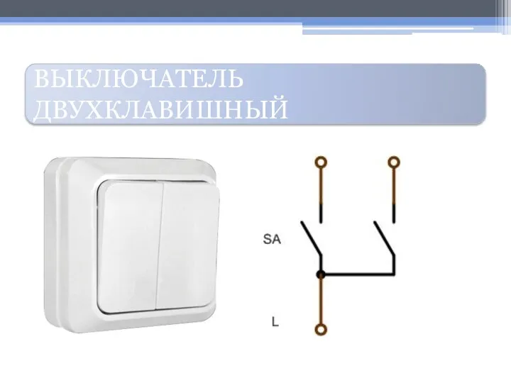 ВЫКЛЮЧАТЕЛЬ ДВУХКЛАВИШНЫЙ