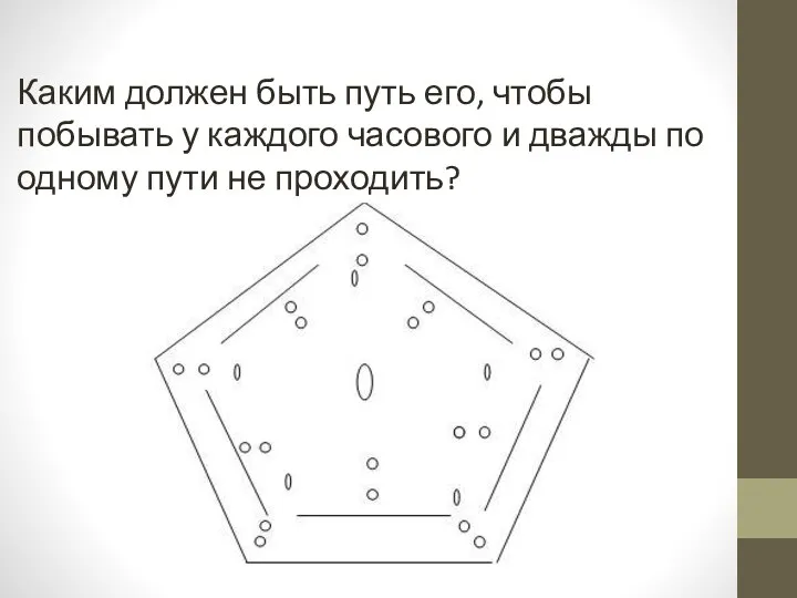 Каким должен быть путь его, чтобы побывать у каждого часового