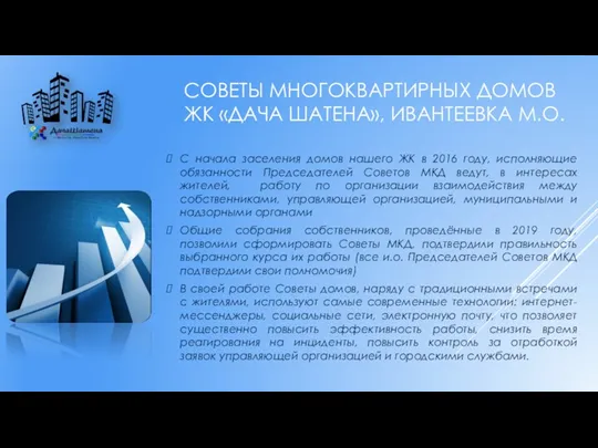 С начала заселения домов нашего ЖК в 2016 году, исполняющие обязанности Председателей Советов