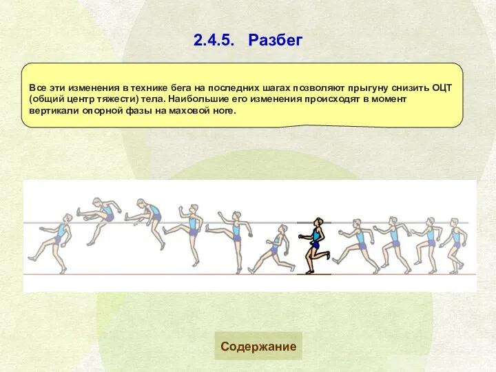 2.4.5. Разбег Все эти изменения в технике бега на последних