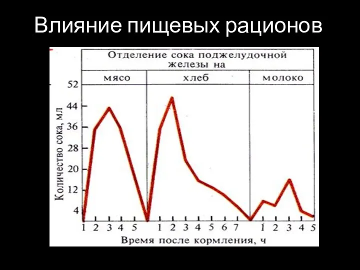 Влияние пищевых рационов