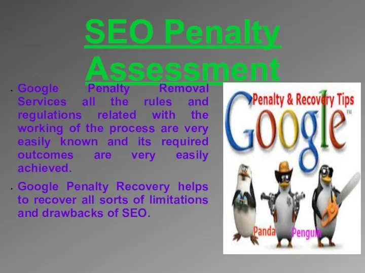 SEO Penalty Assessment Google Penalty Removal Services all the rules
