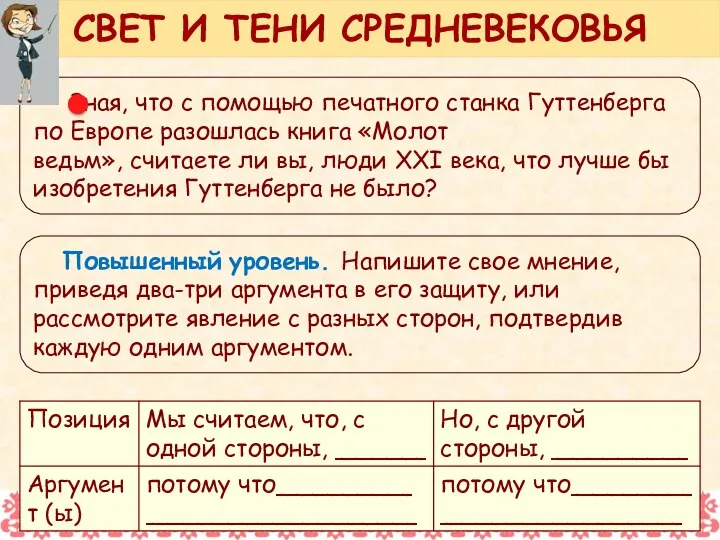 Зная, что с помощью печатного станка Гуттенберга по Европе разошлась