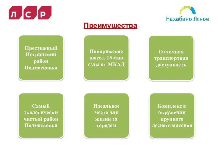 Преимущества Престижный Истринский район Подмосковья Новорижское шоссе, 15 мин езды