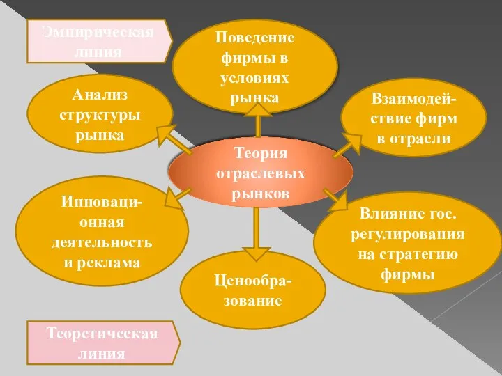 Теория отраслевых рынков Анализ структуры рынка Поведение фирмы в условиях