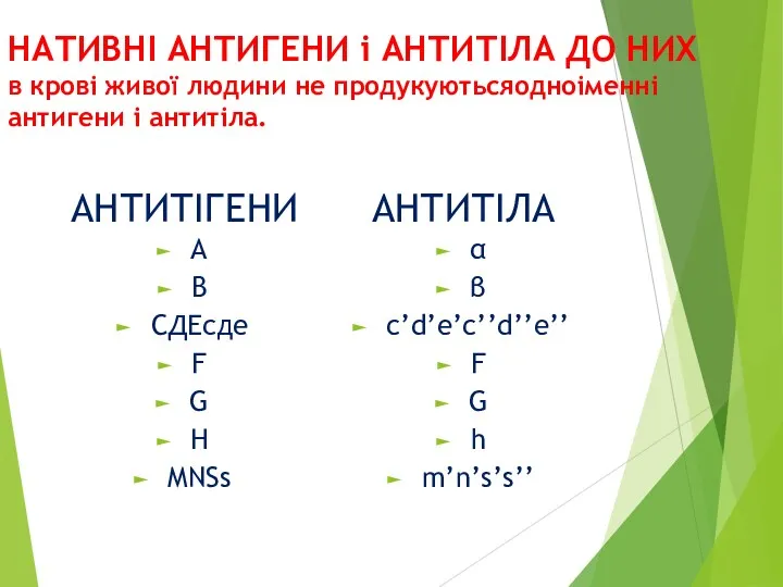 НАТИВНІ АНТИГЕНИ і АНТИТІЛА ДО НИХ в крові живої людини