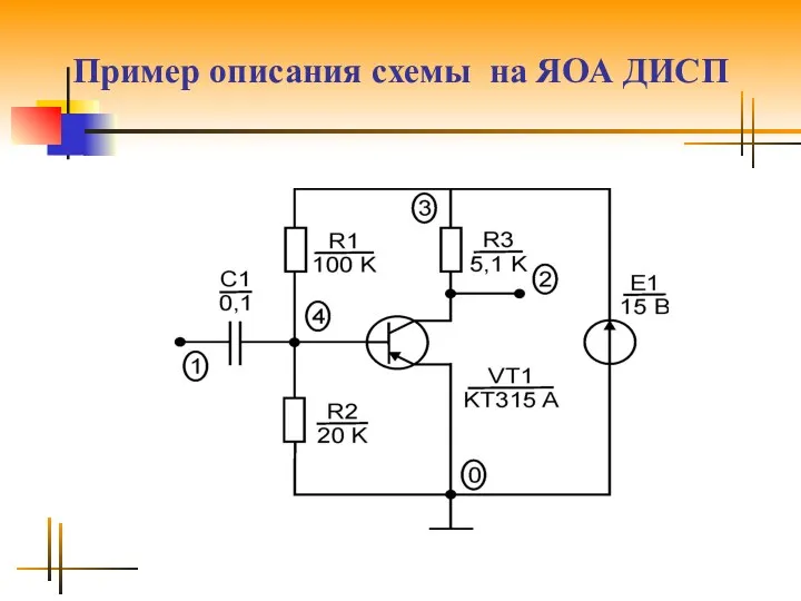 Пример описания схемы на ЯОА ДИСП