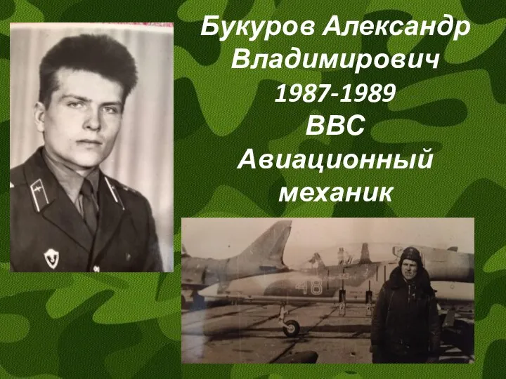 Букуров Александр Владимирович 1987-1989 ВВС Авиационный механик