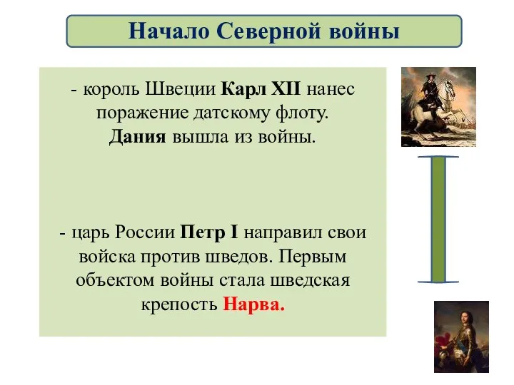 - король Швеции Карл XII нанес поражение датскому флоту. Дания