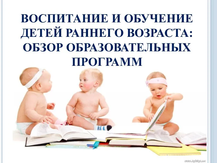 ВОСПИТАНИЕ И ОБУЧЕНИЕ ДЕТЕЙ РАННЕГО ВОЗРАСТА: ОБЗОР ОБРАЗОВАТЕЛЬНЫХ ПРОГРАММ