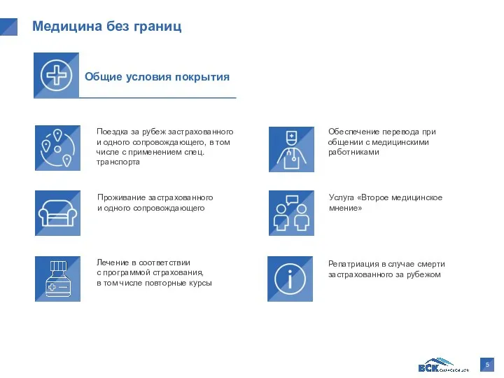 Медицина без границ Общие условия покрытия Поездка за рубеж застрахованного