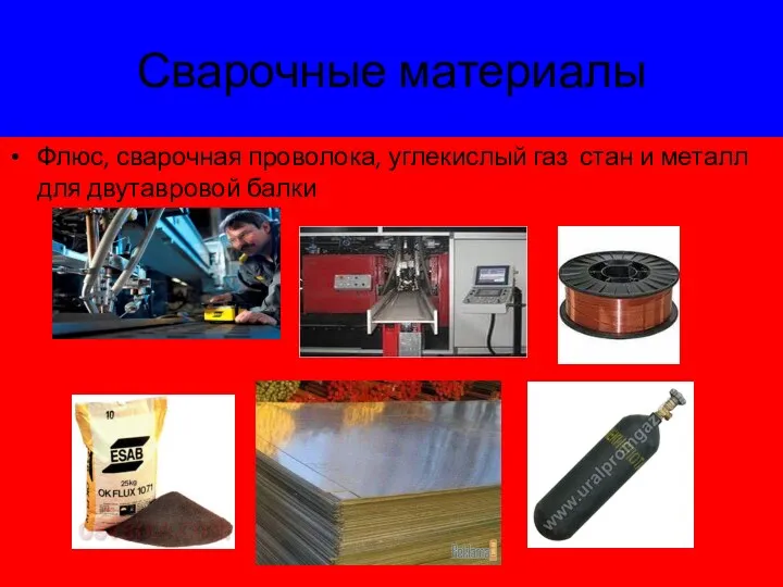 Сварочные материалы Флюс, сварочная проволока, углекислый газ стан и металл для двутавровой балки