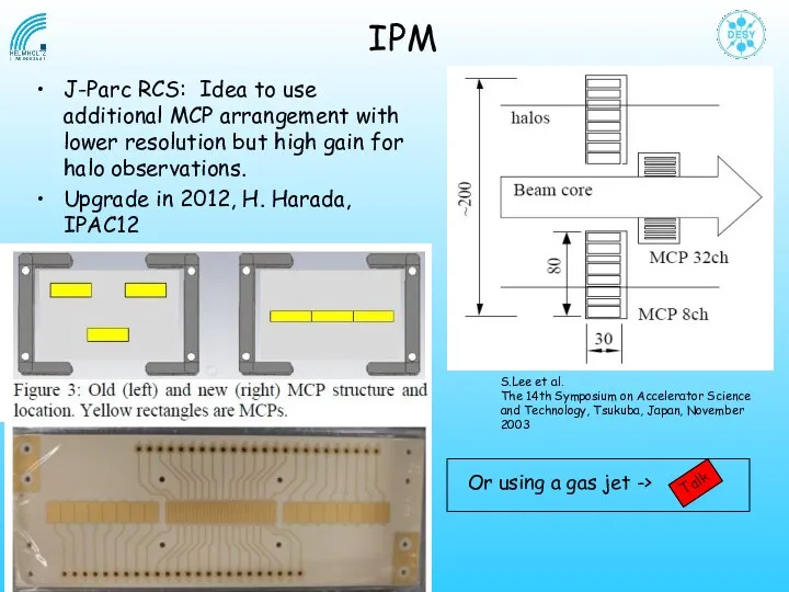 J-Parc RCS: Idea to use additional MCP arrangement with lower