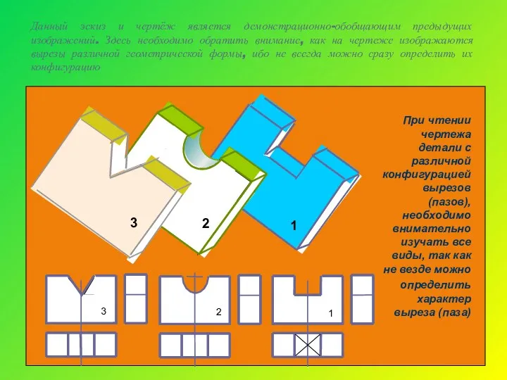 Данный эскиз и чертёж является демонстрационно-обобщающим предыдущих изображений. Здесь необходимо