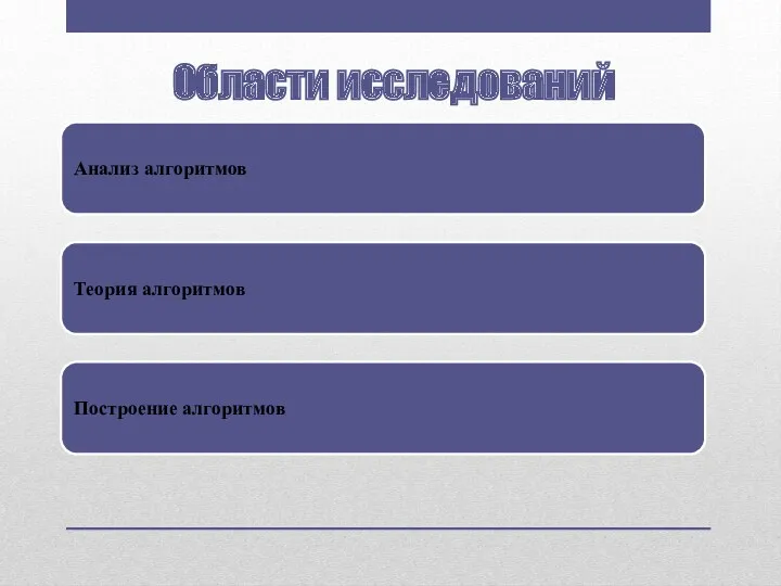 Области исследований