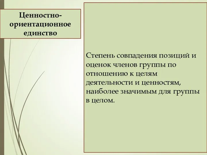 Степень совпадения позиций и оценок членов группы по отношению к