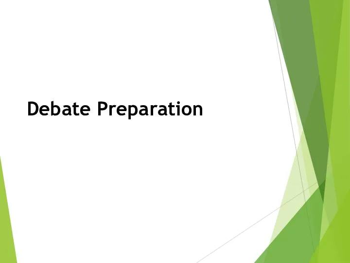 Debate Preparation