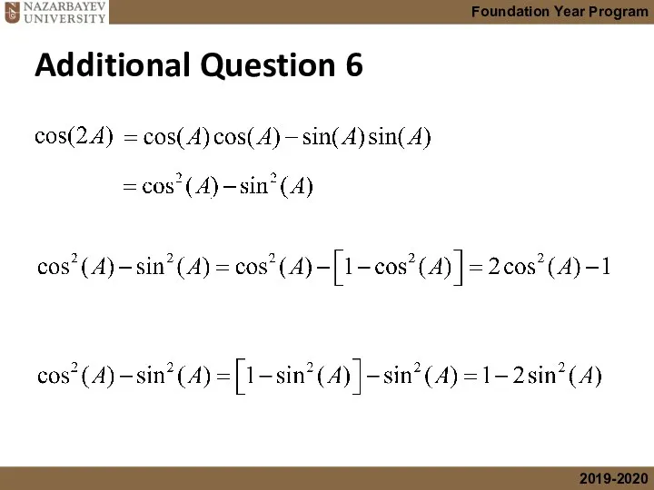 Additional Question 6
