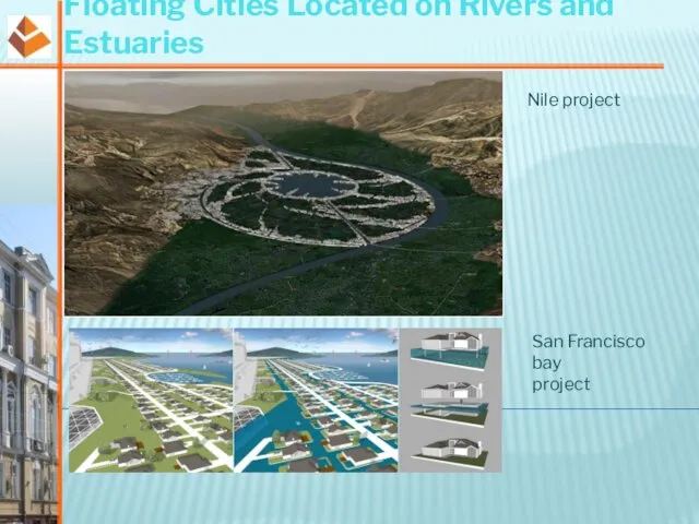 Floating Cities Located on Rivers and Estuaries Nile project San Francisco bay project