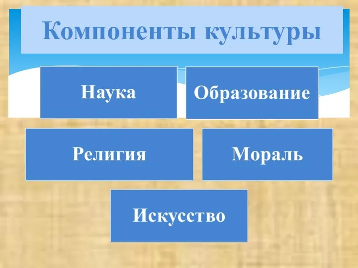 Компоненты культуры