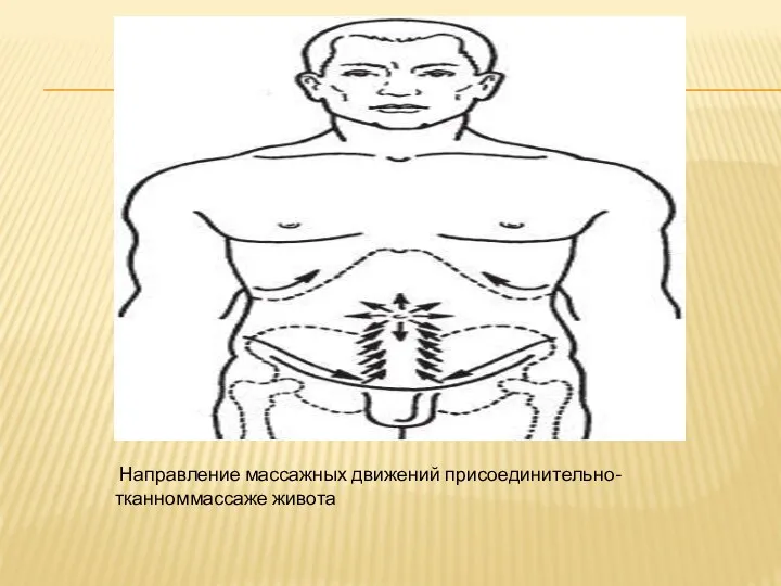 Направление массажных движений присоединительно-тканноммассаже живота