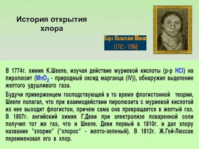 История открытия хлора