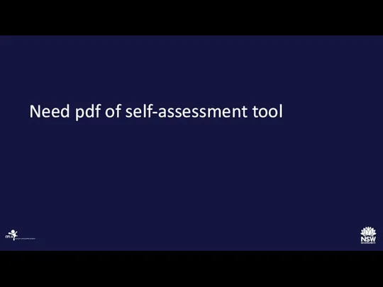 Need pdf of self-assessment tool