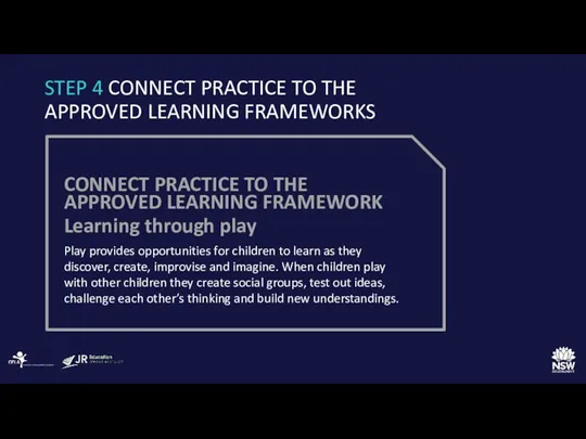 STEP 4 CONNECT PRACTICE TO THE APPROVED LEARNING FRAMEWORKS CONNECT