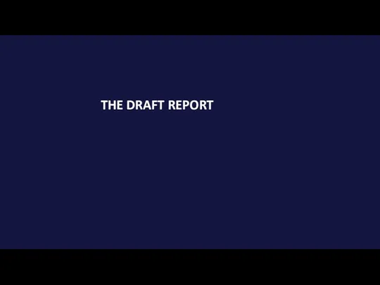 THE DRAFT REPORT