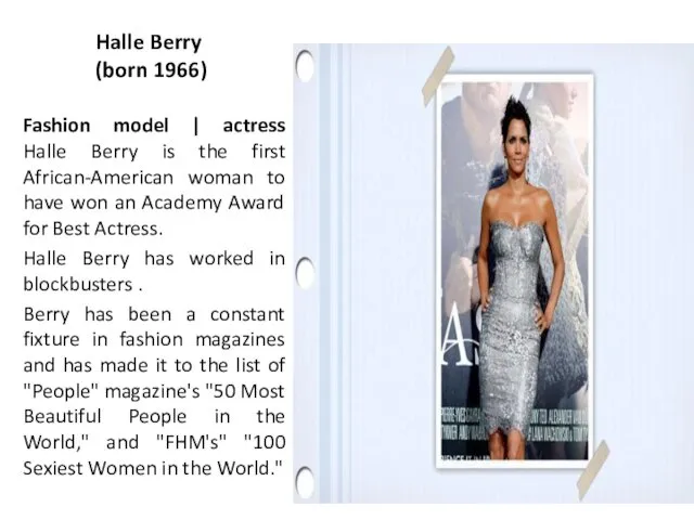 Halle Berry (born 1966) Fashion model | actress Halle Berry