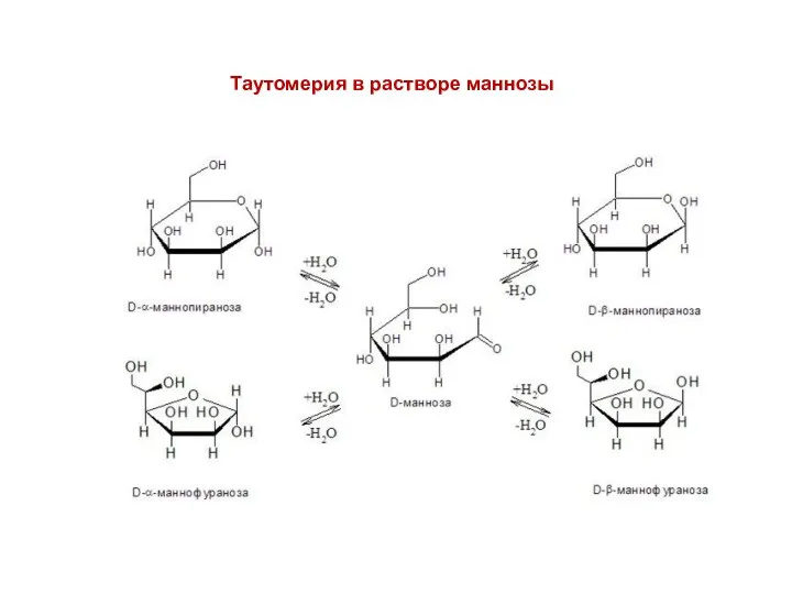 Таутомерия в растворе маннозы