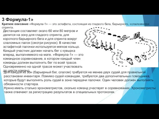 3 Формула-1» Краткое описание «Формула-1» — это эстафета, состоящая из