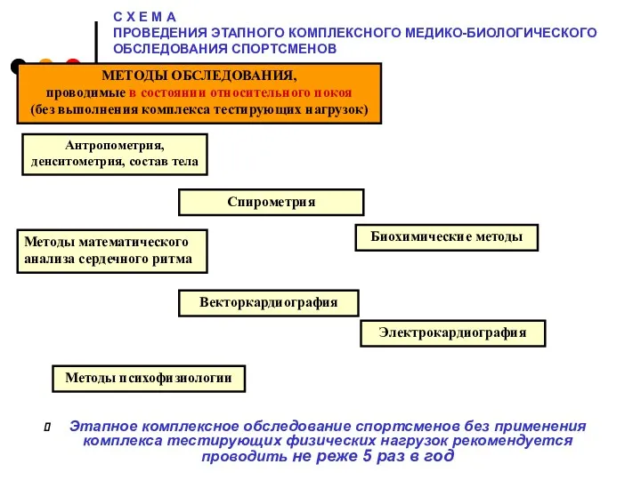 С Х Е М А ПРОВЕДЕНИЯ ЭТАПНОГО КОМПЛЕКСНОГО МЕДИКО-БИОЛОГИЧЕСКОГО ОБСЛЕДОВАНИЯ