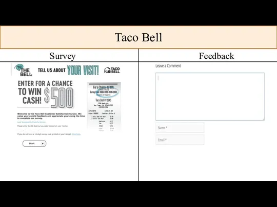 Taco Bell Survey Feedback