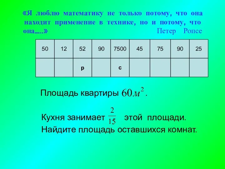 «Я люблю математику не только потому, что она находит применение