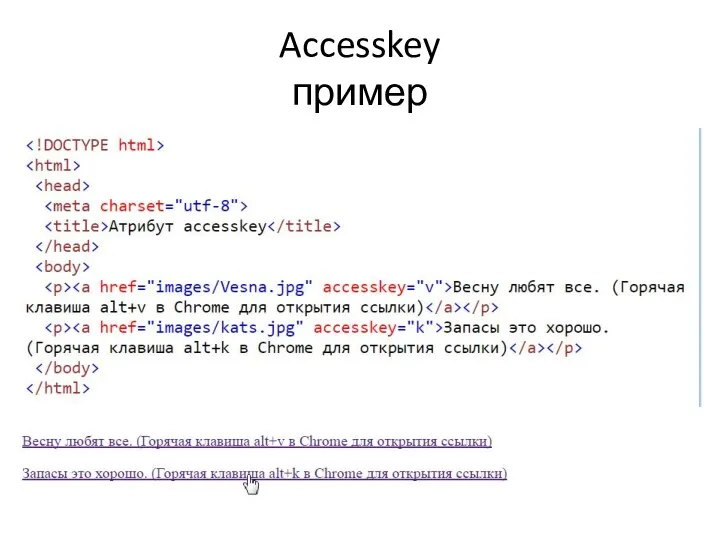Accesskey пример