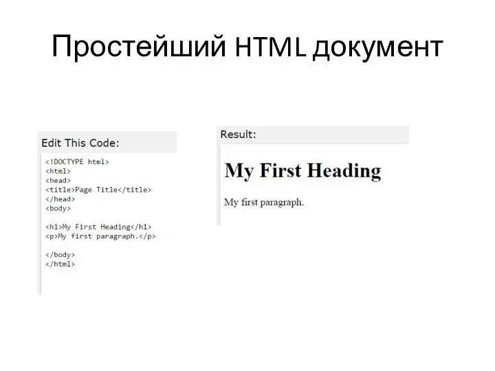 Простейший HTML документ