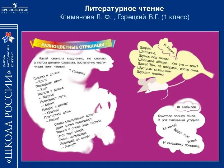 Литературное чтение Климанова Л. Ф. , Горецкий В.Г. (1 класс)