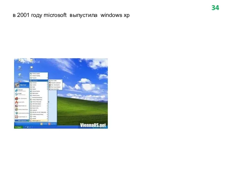 в 2001 году microsoft выпустила windows xp
