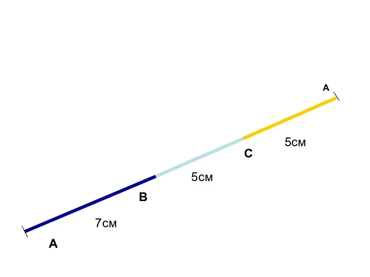 А В С А 7см 5см 5см