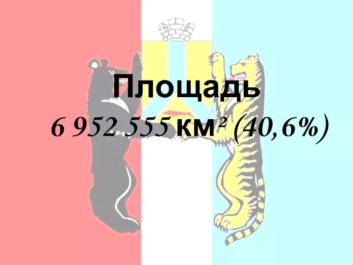 Площадь 6 952 555 км² (40,6%)