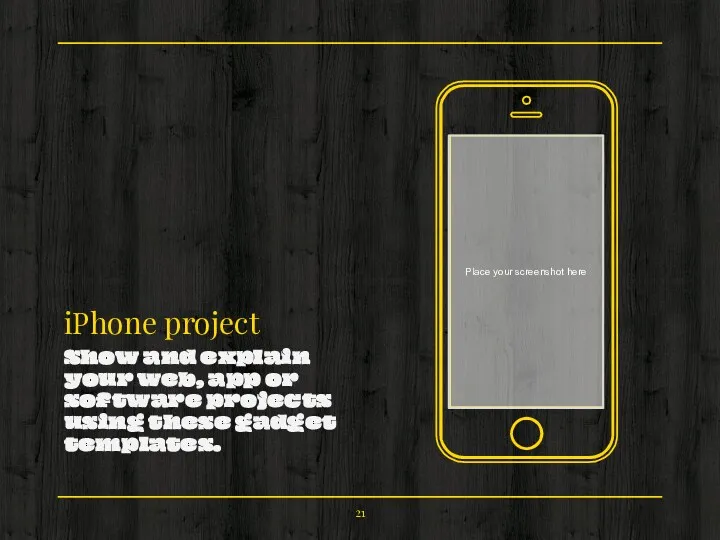 Place your screenshot here iPhone project Show and explain your web, app or