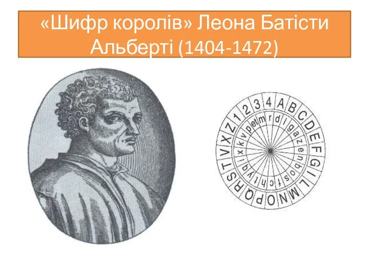 «Шифр королів» Леона Батісти Альберті (1404-1472)