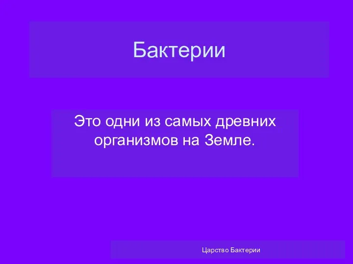 Царство Бактерии Бактерии Это одни из самых древних организмов на Земле.