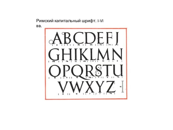 Римский капитальный шрифт. I-VI вв.